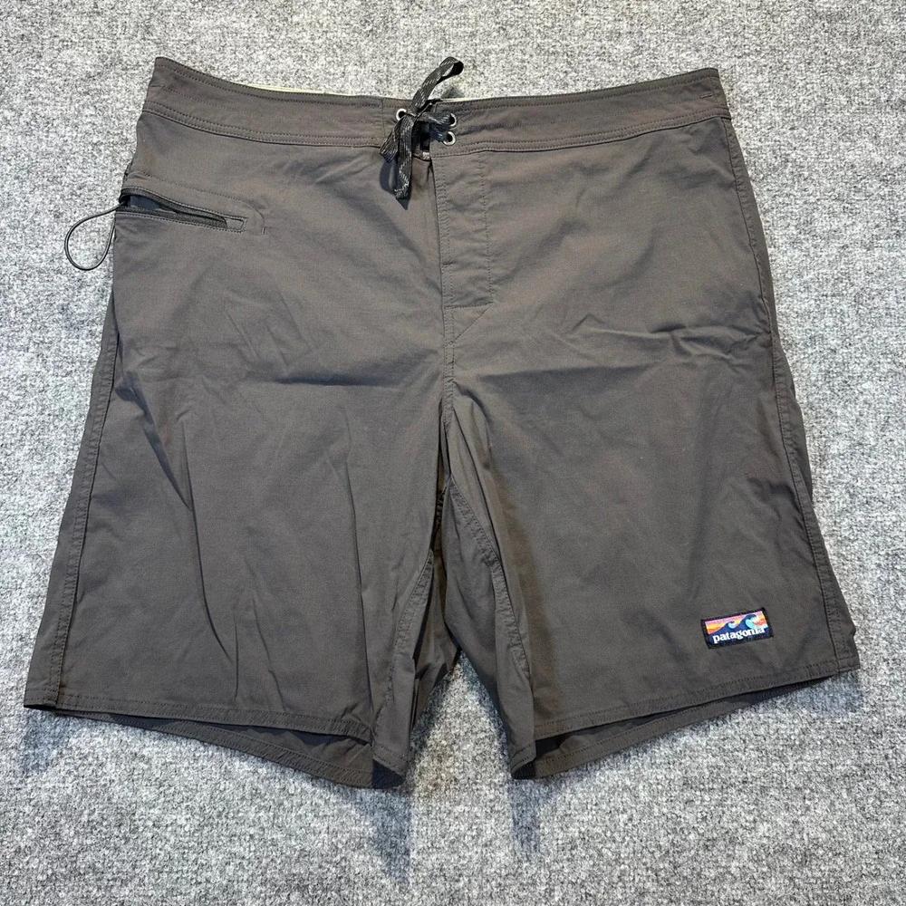 Patagonia Board Shorts Mens 40 Gray Surf Swim Trunks Gorpcore Outdoor